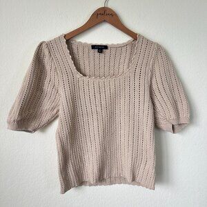 Ann Taylor Beige Knit Blouse